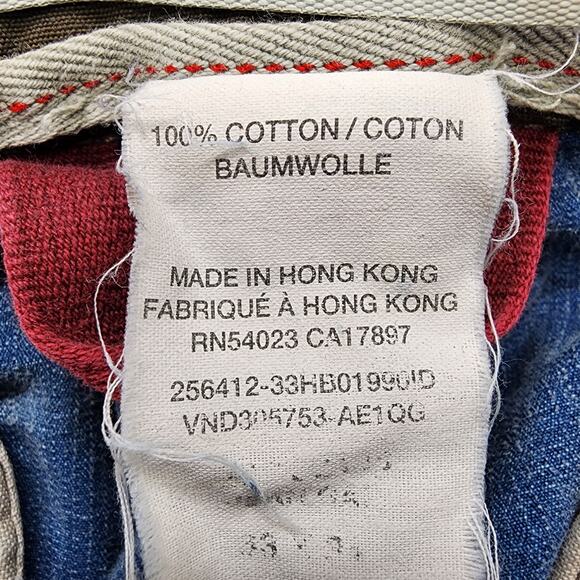 Vintage Y2K Gap Jeans Mens 33x32 Blue Articulated Knee Wide Leg Adjustable Waist - Picture 9 of 16